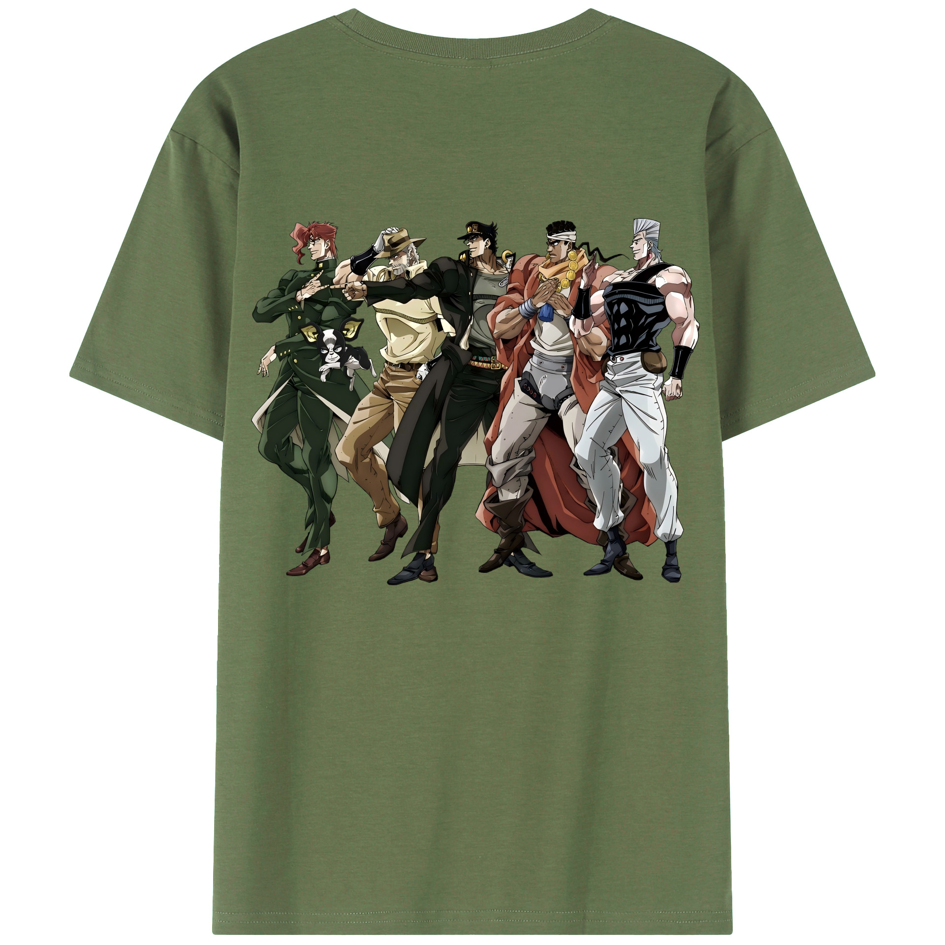 （画像用） ジョジョの奇妙な冒険 JoJo's Bizarre Adventure 綿100％ メンズ半袖Tシャツ（バックプリント） 通気性